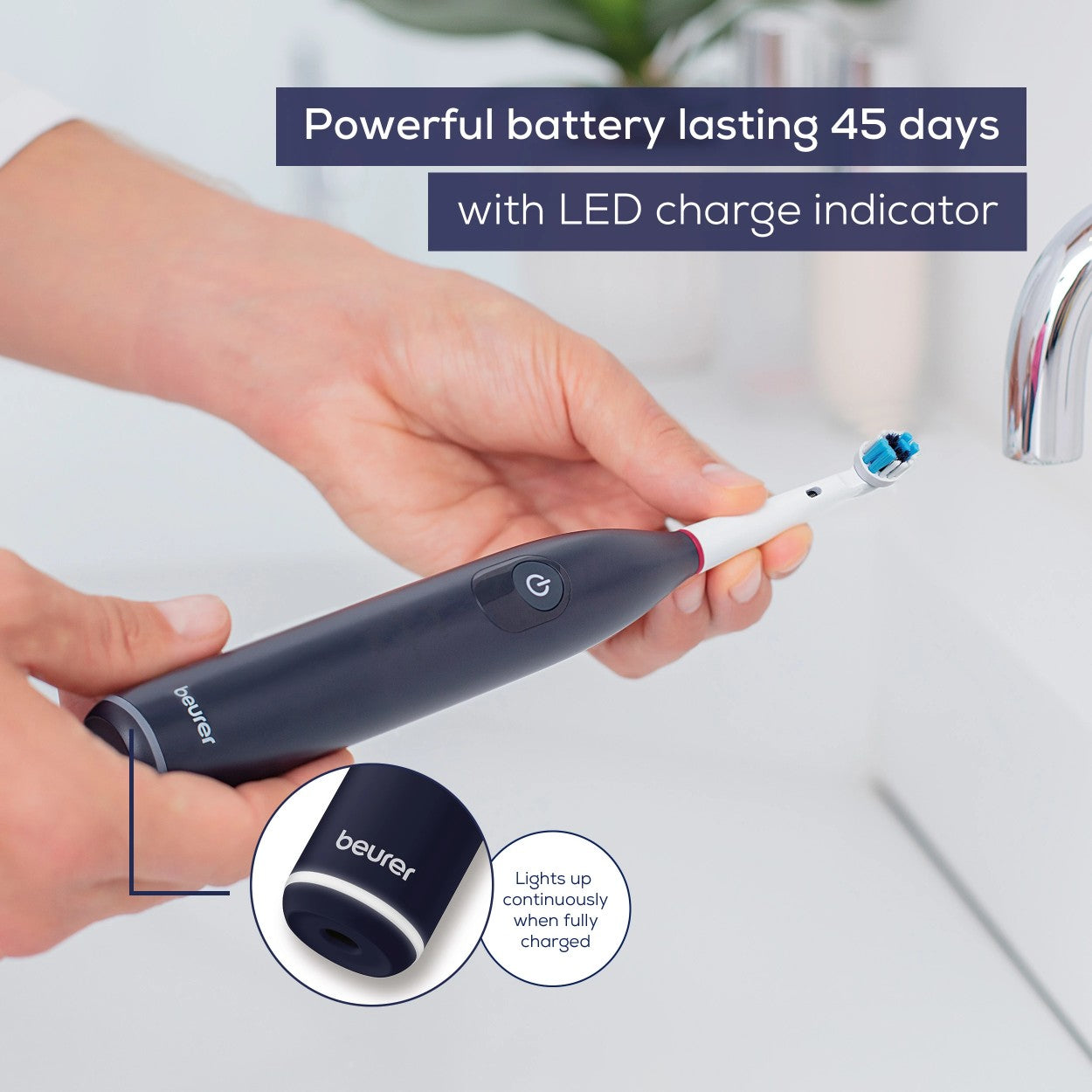 Beurer Electric Toothbrush TB 50 Pressure Sensor & Timer - 3 Programs