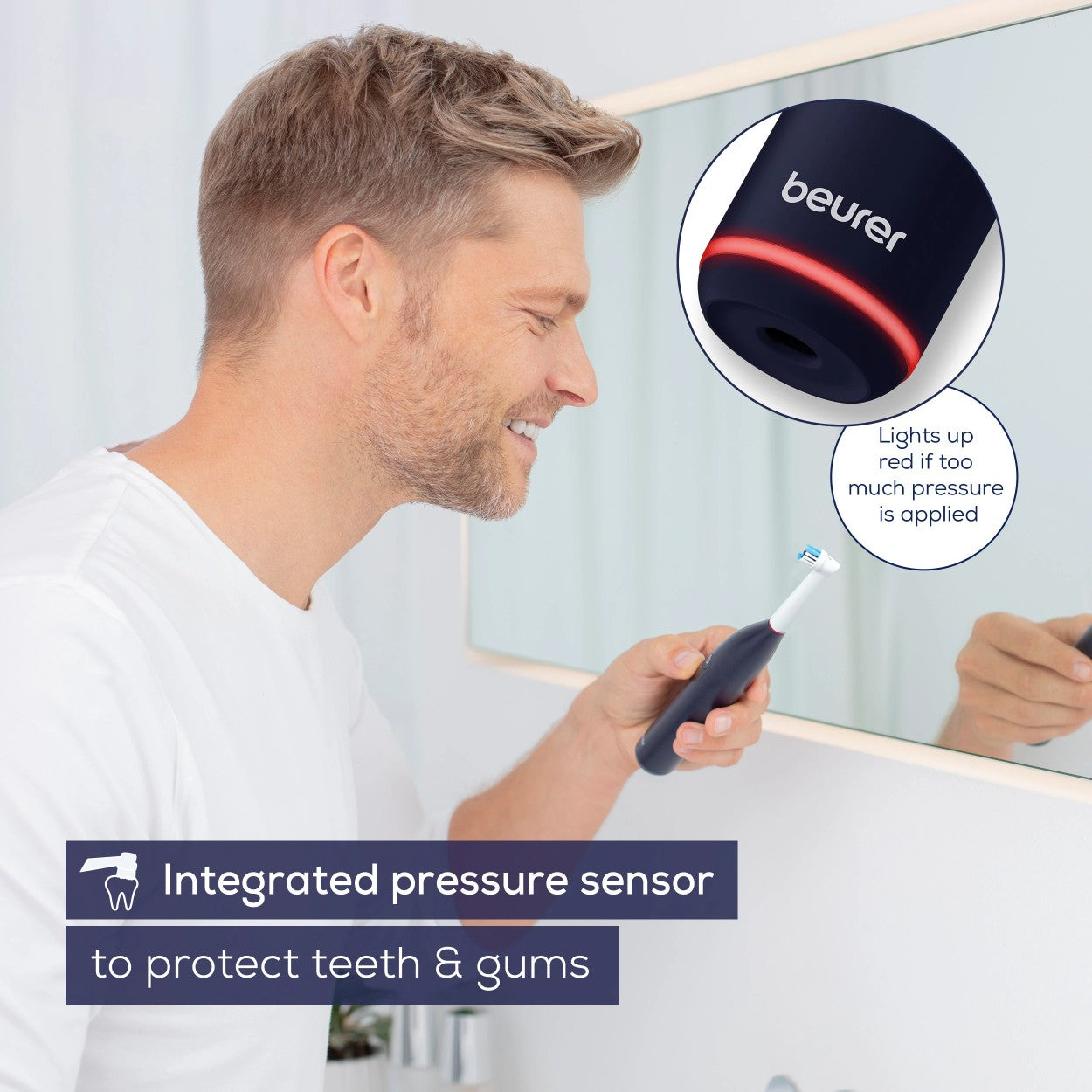 Beurer Electric Toothbrush TB 50 Pressure Sensor & Timer - 3 Programs