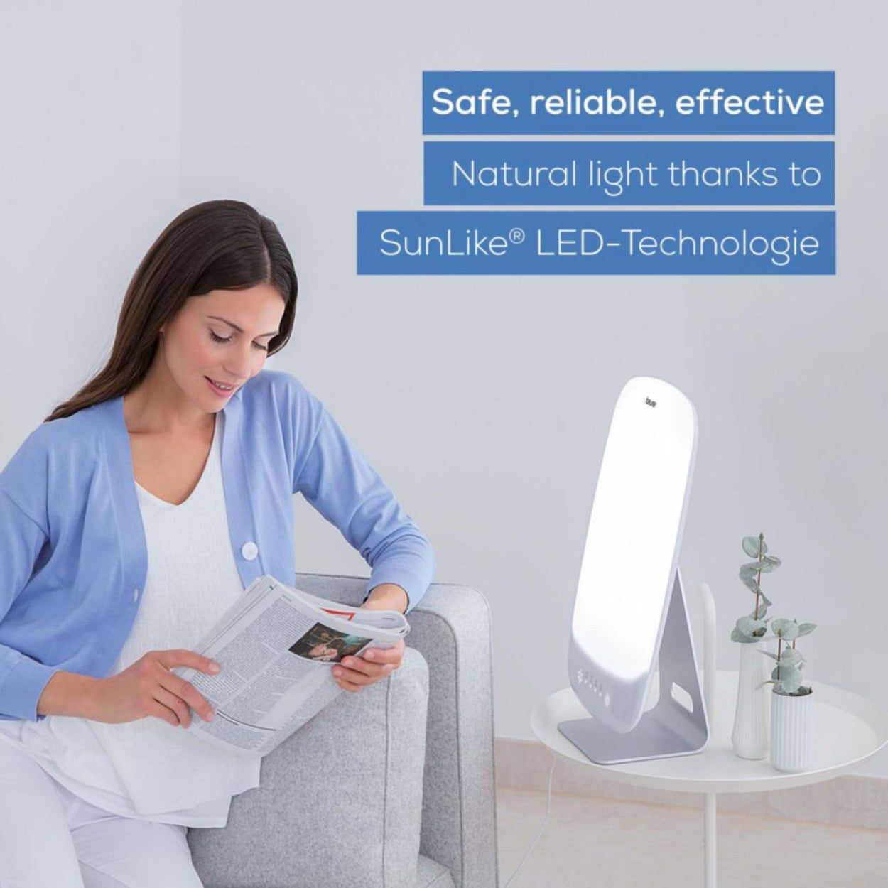 Beurer TL 95 Daylight Therapy Lamp for SAD Therapy. SunLike® LED Boosts Mood, Energy & Focus