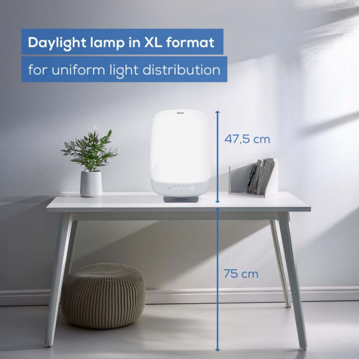 Beurer TL 95 Daylight Therapy Lamp for SAD Therapy. SunLike® LED Boosts Mood, Energy & Focus
