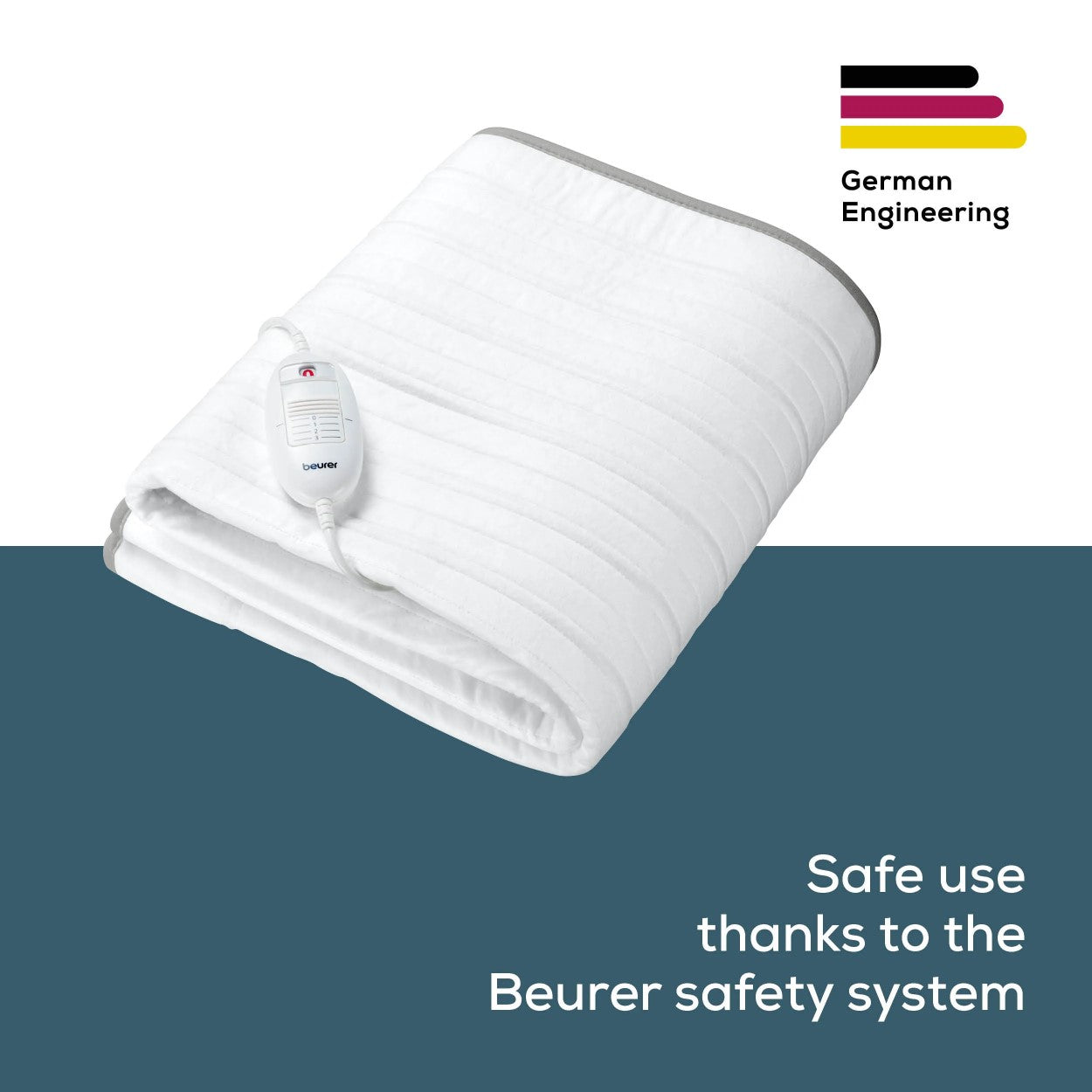 Beurer Germany TS 17 Electric Blanket: Fleece Heated Underblanket 150x80cm