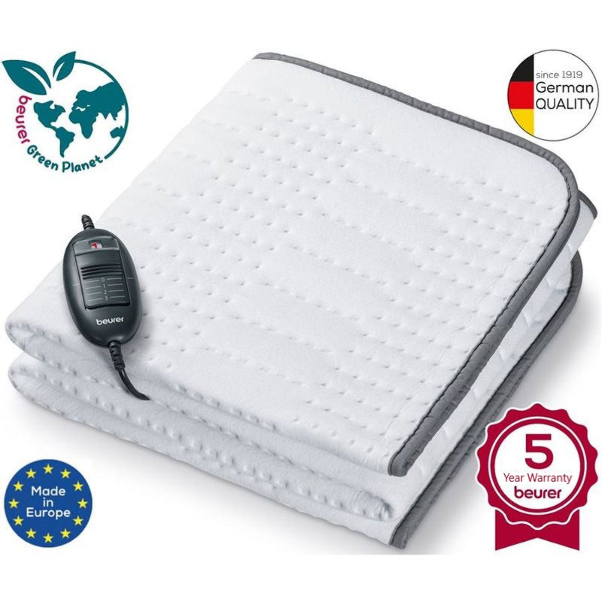 Beurer TS 24 Electric Under Blanket: Eco-Friendly Heated Blanket 150x80cm