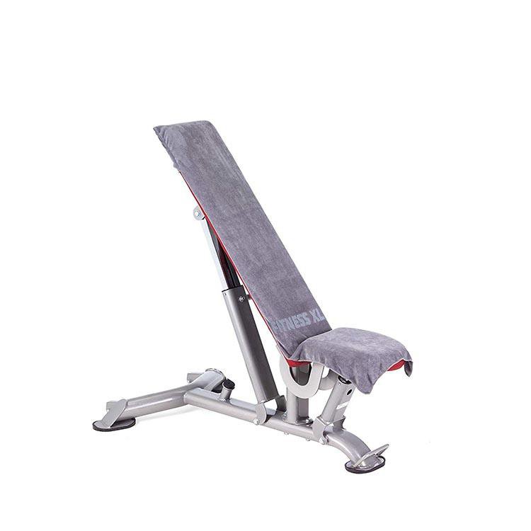 TROIKA Fitness Towel with Sewn-In Fold XL Grey