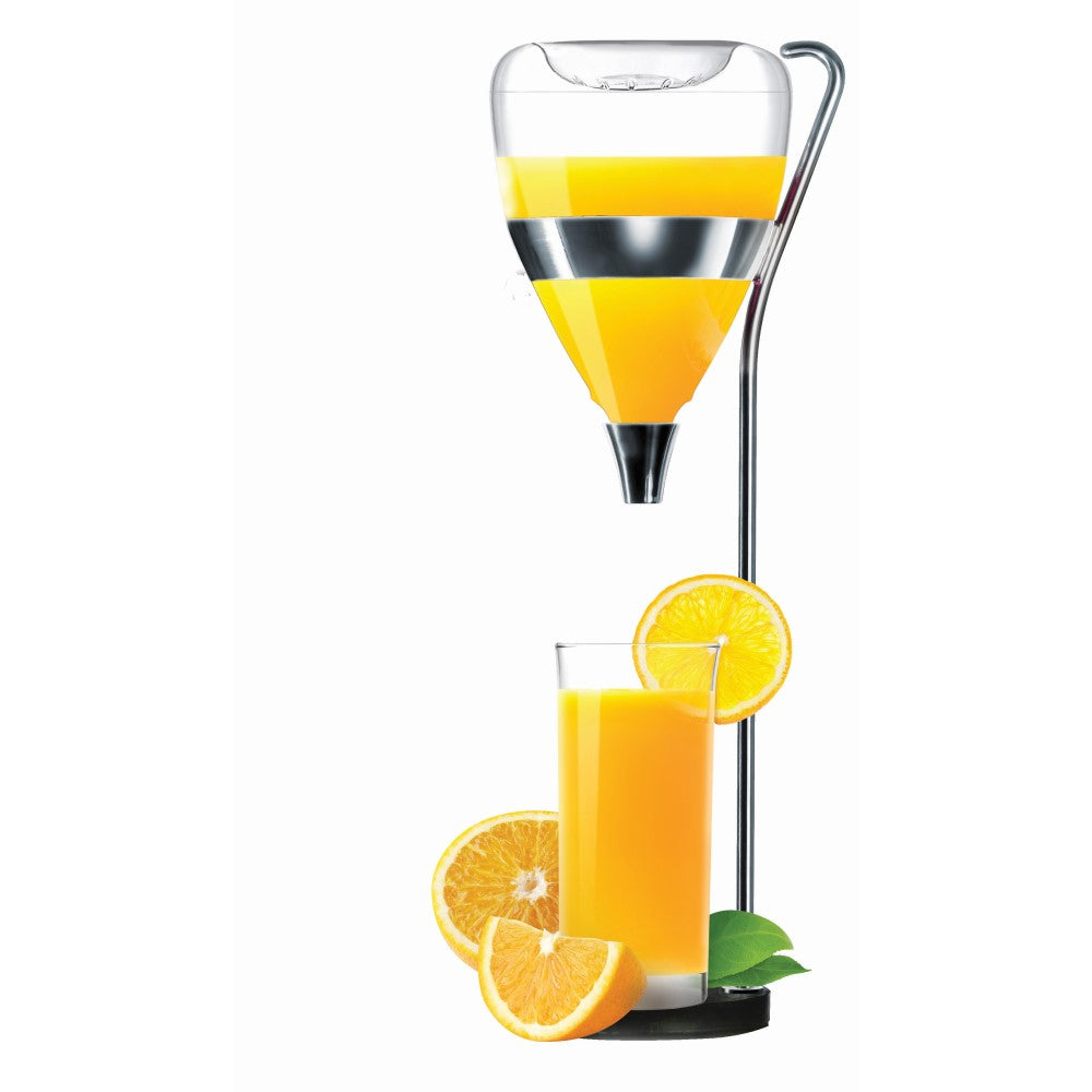 Wine Aerator & Decanter: Tritan Table Tower Beverage Dispenser with Steel Ice Chilling Ball