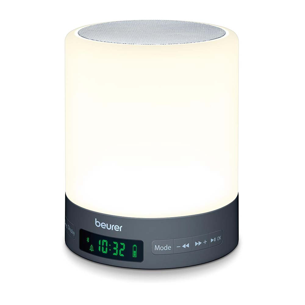 Beurer WL 50 Alarm Clock | Sunrise/Sunset Simulation | Radio & Bluetooth Speaker | Bedside Light | LED Light Colours