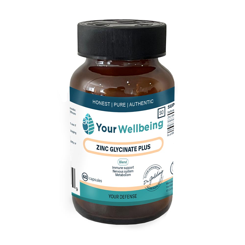 Your Wellbeing Zinc Glycinate Plus - Immune Support, Nervous System & Metabolism