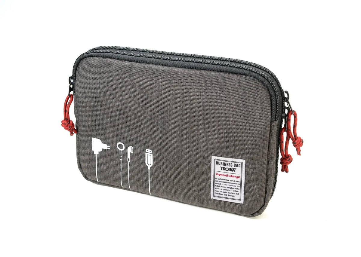TROIKA Business Tech Pouch 2, grey, front