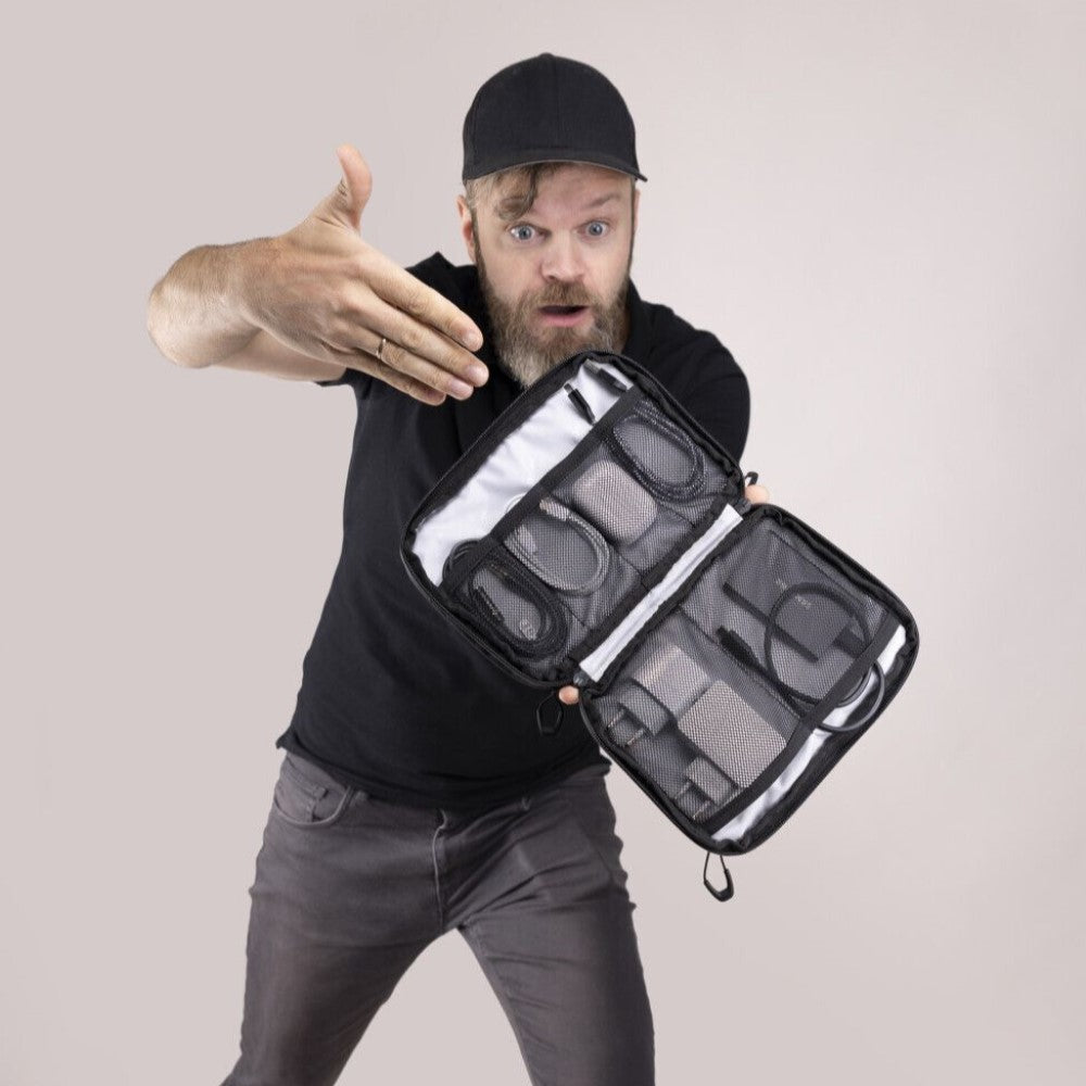 TROIKA Cable Bag / Electronic Accessories Organiser - WATERPROOF TECH CASE