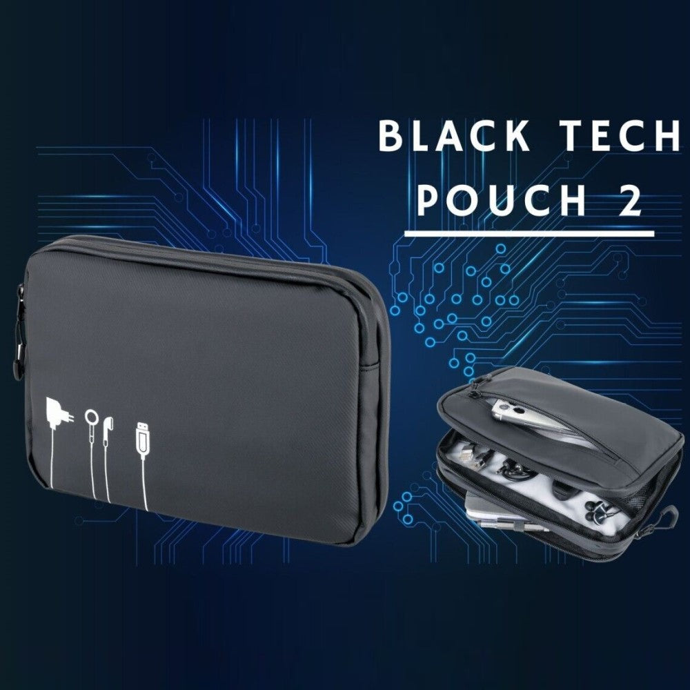 TROIKA Cable Bag / Electronic Accessories Organiser - WATERPROOF TECH CASE