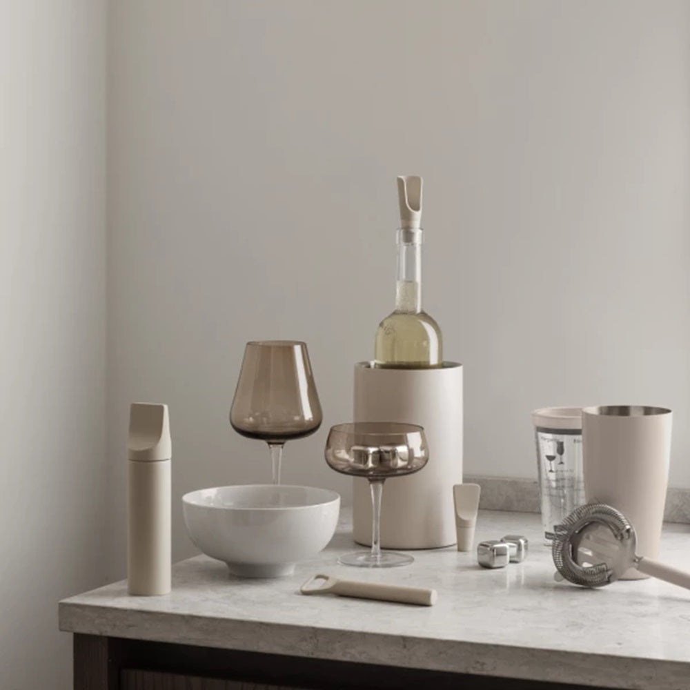 Blomus "Ice" Cubes & Storage Bag: Reusable Stainless-Steel Cubes to Keep Drinks Cool x4
