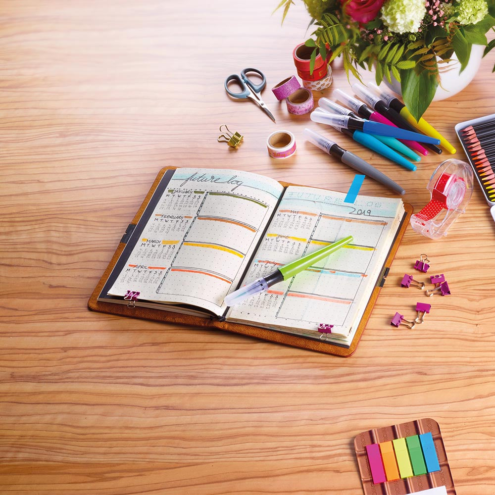 Troika Leatherette Bullet Journal with 2 notebooks