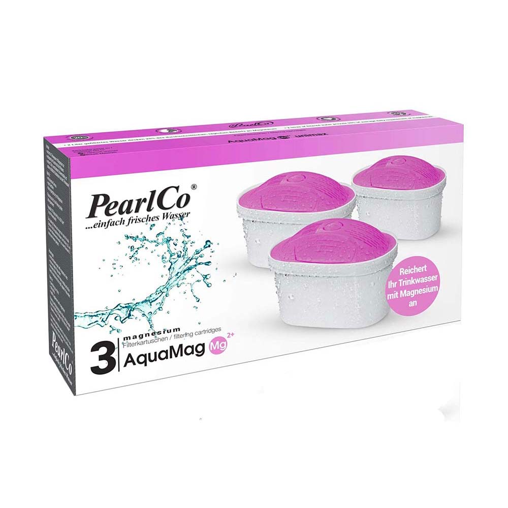 PearlCo UNIMAX Magnesium Enriched Water Filter Cartridges: Compatible with Brita - Set of 3