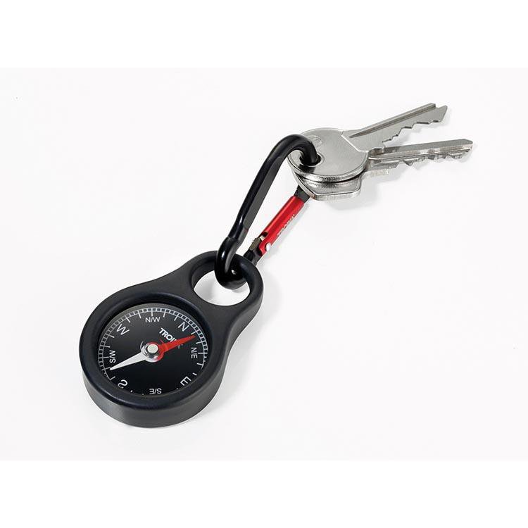 TROIKA Compass Carabiner Keyring - Premium German Quality