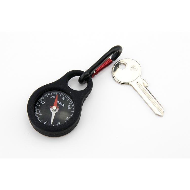 TROIKA Compass Carabiner Keyring - Premium German Quality