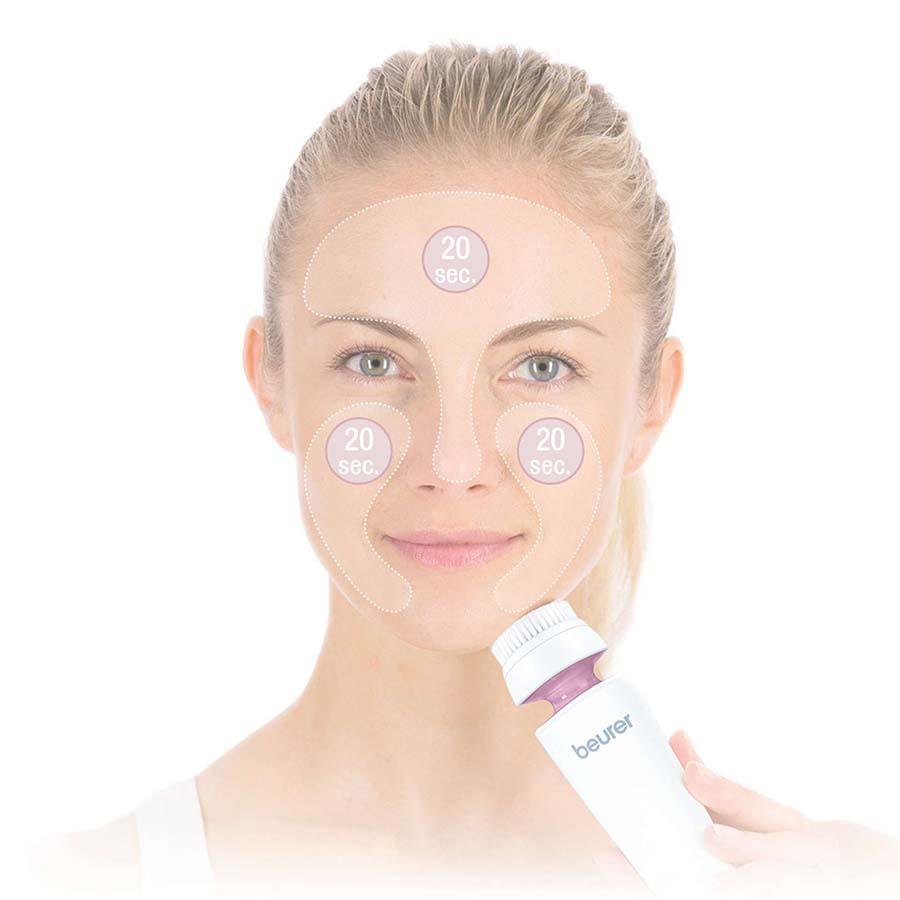 Beurer FC 95 Facial Brush | Deep Cleansing | 4 Attachments | Waterproof IPX7 | Rechargeable