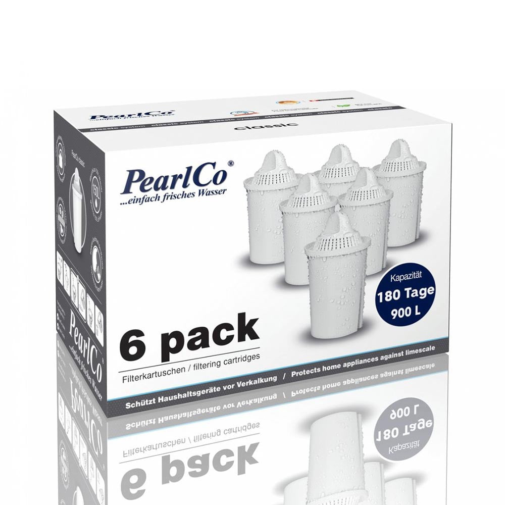 PearlCo Filter Cartridges Classic Universal BritaĀ® Compatible - Pack of 6