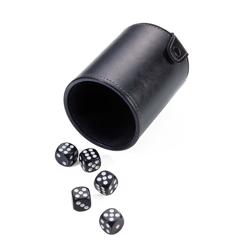 TROIKA Dice Cup Travel Game DICE TO GO with 5x Dice