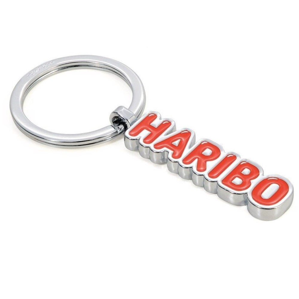 TROIKA Keyring with HARIBO Logo Tag in Red on Silver