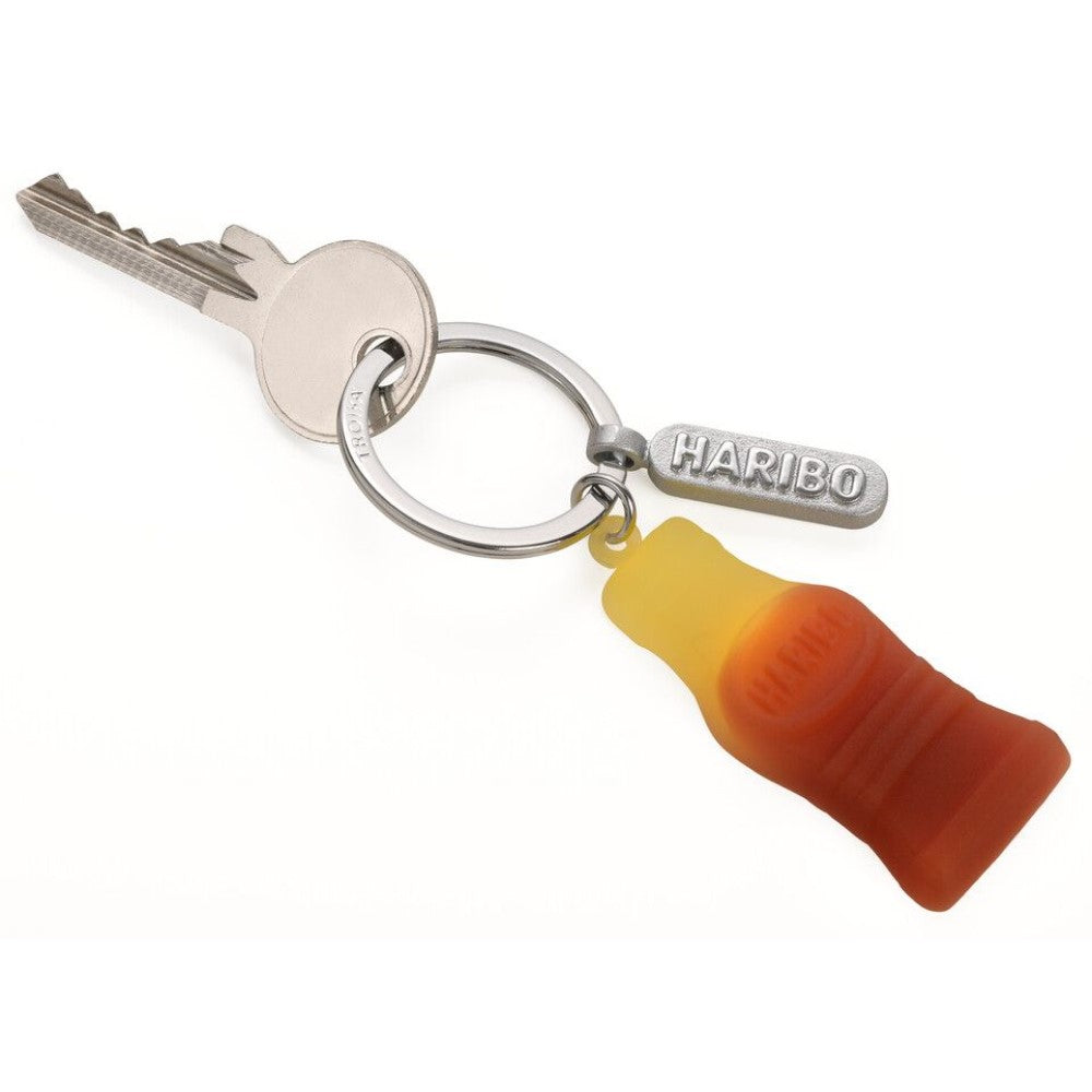 TROIKA Keyring: HARIBO Cola Bottle & HARIBO Logo Tag on Split Ring Key Ring