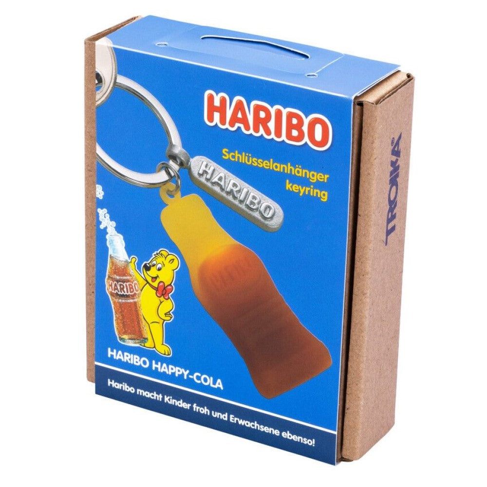 TROIKA Keyring: HARIBO Cola Bottle & HARIBO Logo Tag on Split Ring Key Ring