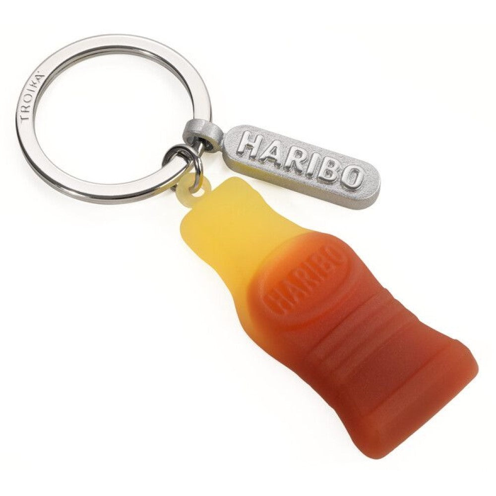 TROIKA Keyring: HARIBO Cola Bottle & HARIBO Logo Tag on Split Ring Key Ring