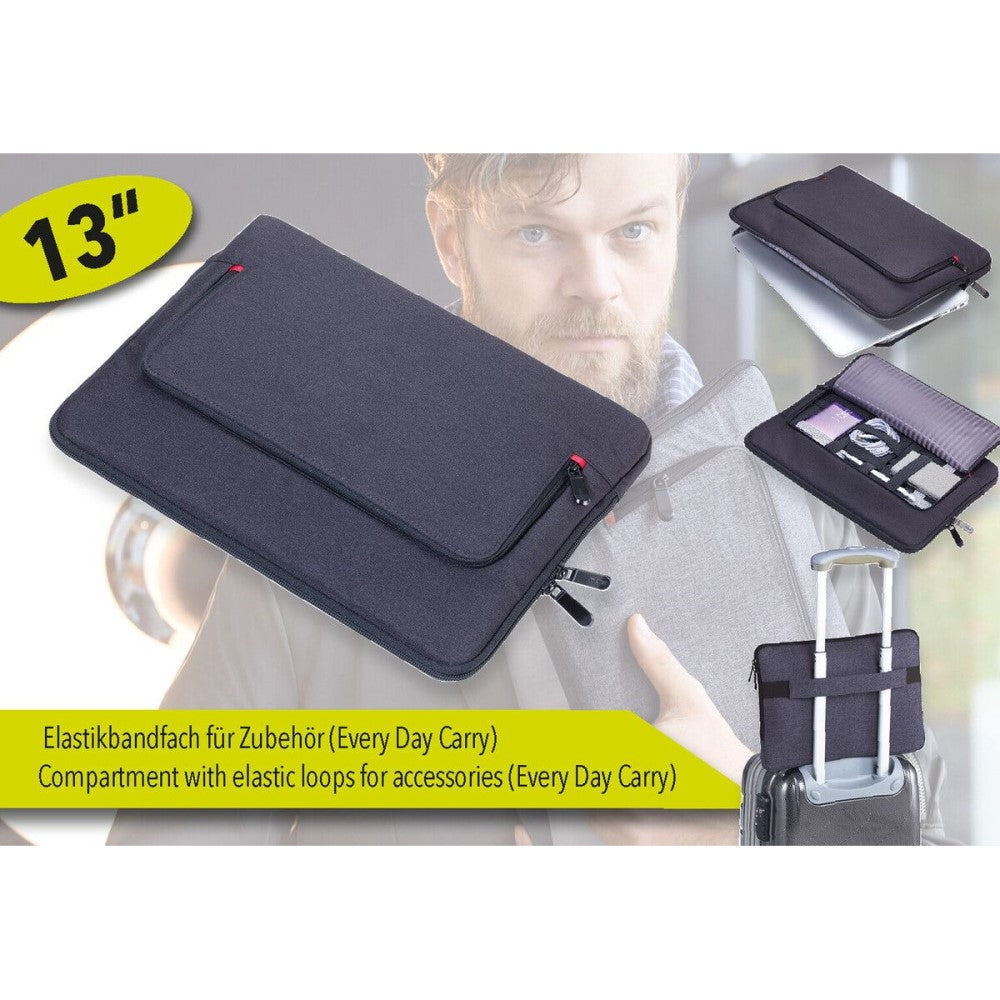 TROIKA Laptop Bag & Portfolio Document Bag for Tablet up to 13": Black