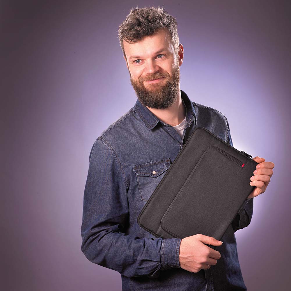 TROIKA Laptop Bag & Portfolio Document Bag for Tablet up to 13": Black