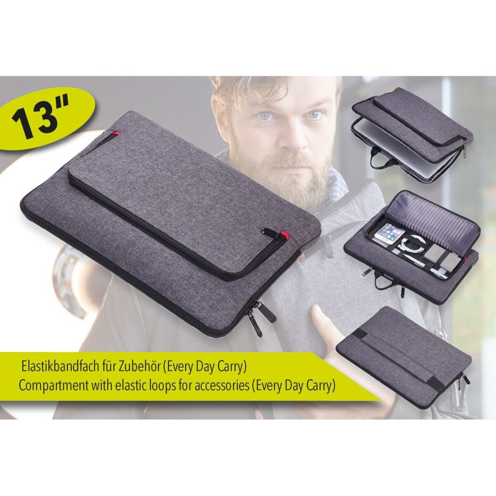 TROIKA Laptop Bag & Portfolio Document Bag for Tablet up to 13": Grey