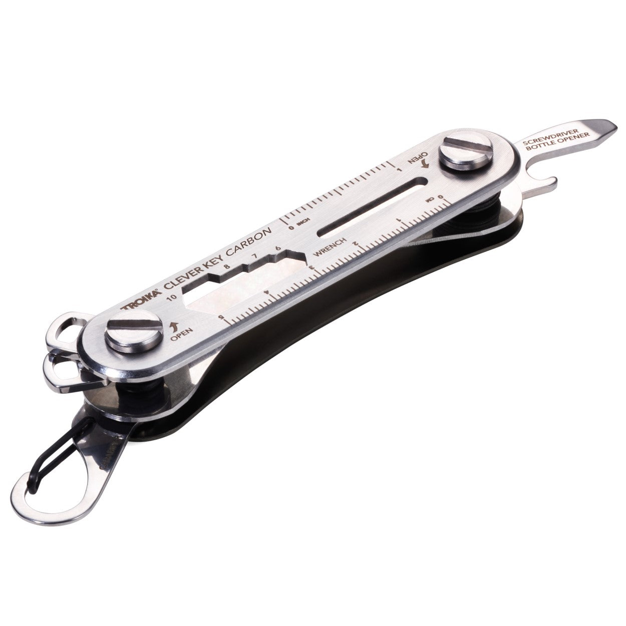 TROIKA Keyring and Mini Tool TROIKA CLEVER KEY Carbon