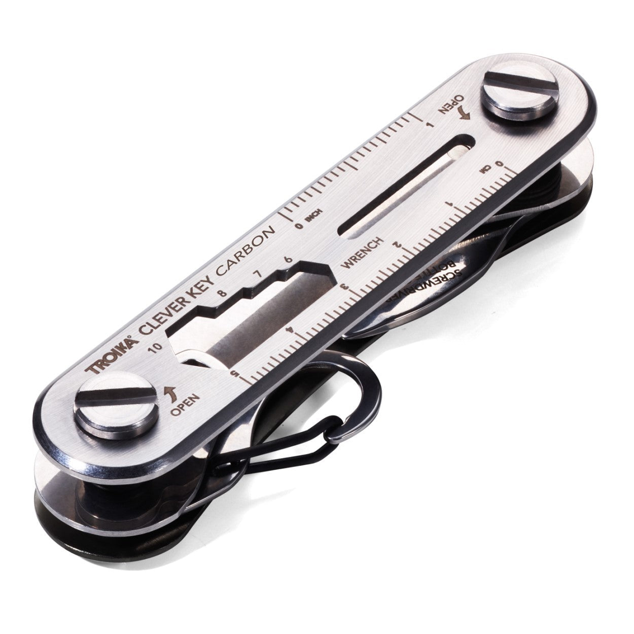 TROIKA Keyring and Mini Tool TROIKA CLEVER KEY Carbon