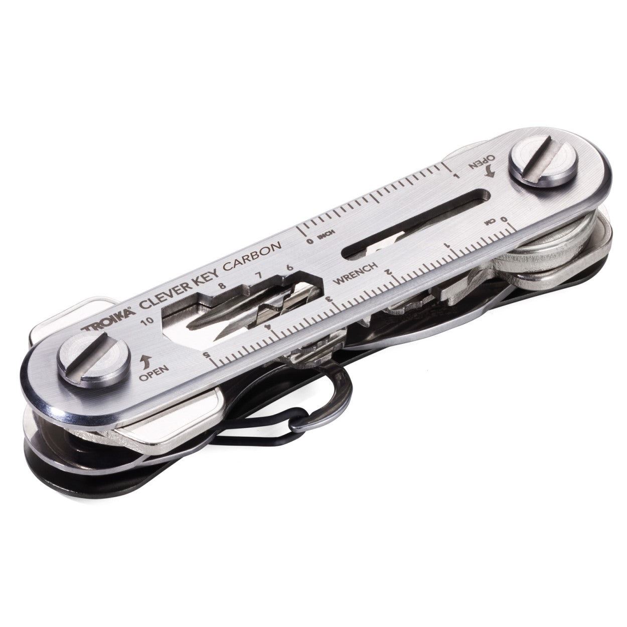 TROIKA Keyring and Mini Tool TROIKA CLEVER KEY Carbon