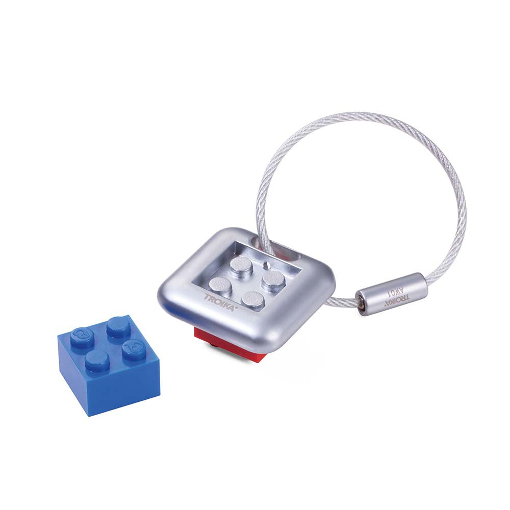 TROIKA Keyring with 4 Variable Building Blocks KEYSTONE