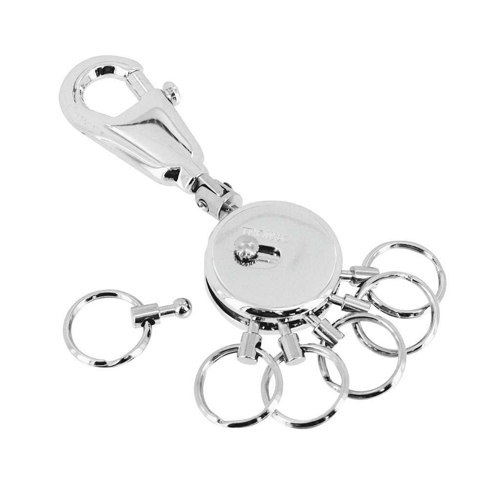 TROIKA Germany Keyring with Clip Hook, Black Vision