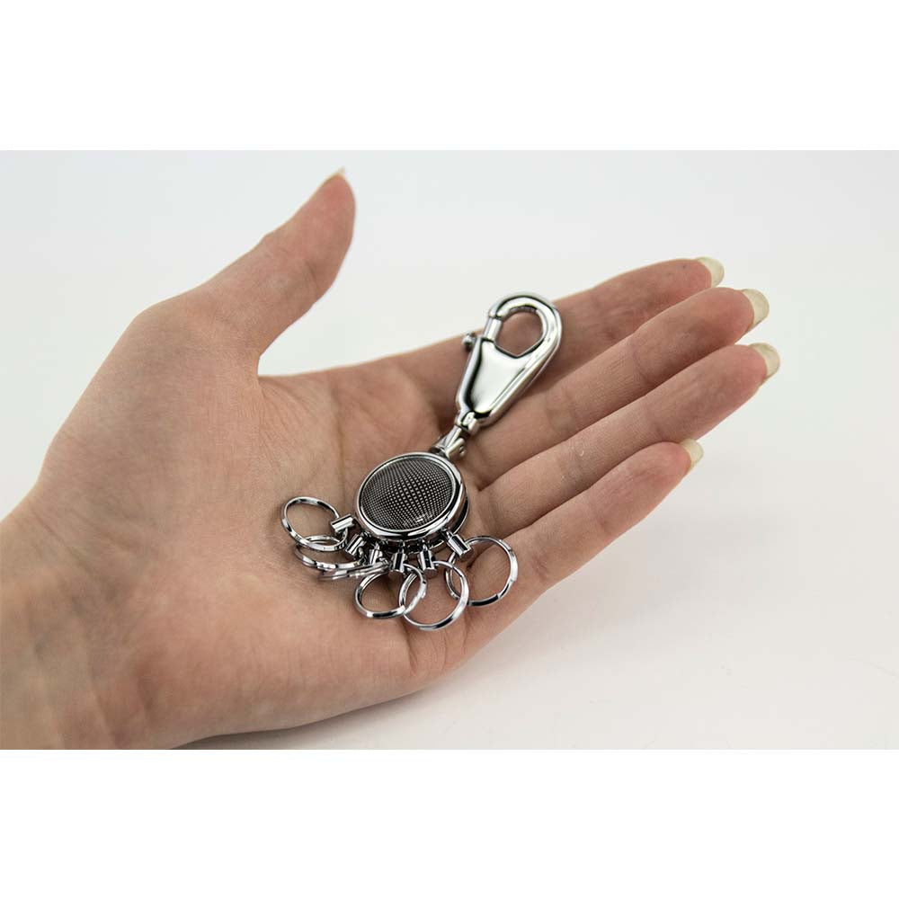 TROIKA Germany Keyring with Clip Hook, Black Vision