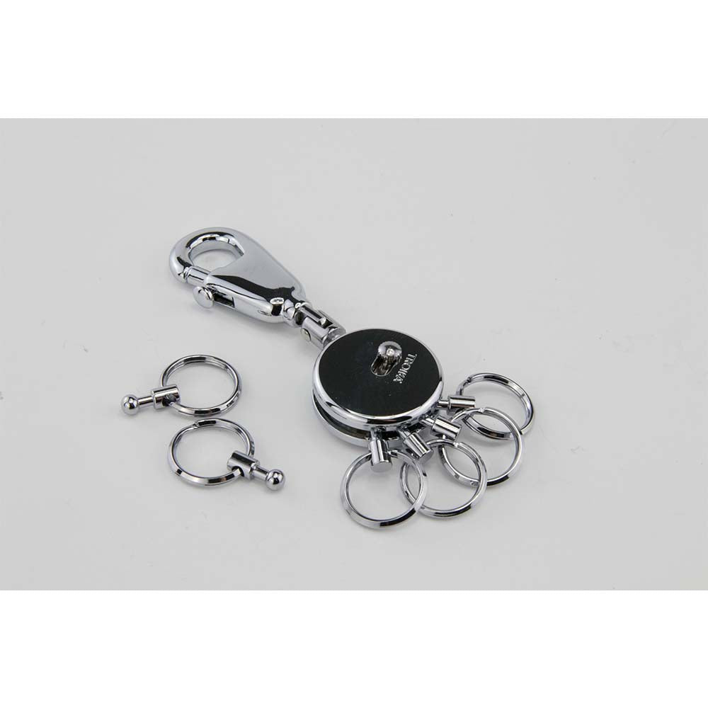 TROIKA Germany Keyring with Clip Hook, Black Vision