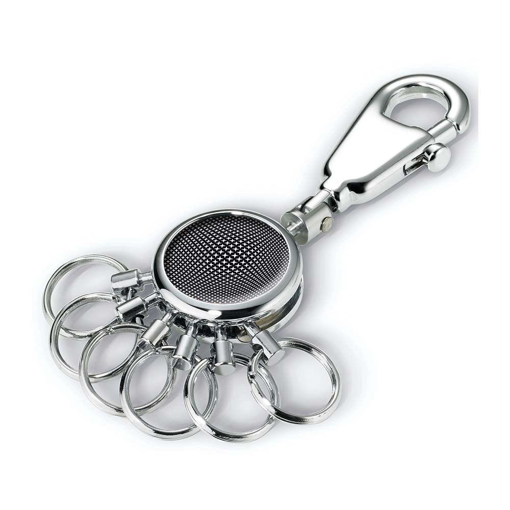 TROIKA Germany Keyring with Clip Hook, Black Vision