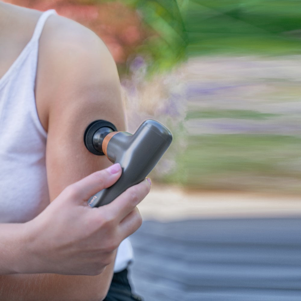 Beurer MG 79 Travel Massage Gun: Powerful Trigger-Point Massage for All Muscle Groups, Ideal for Sensitive Areas: Black & Bronze