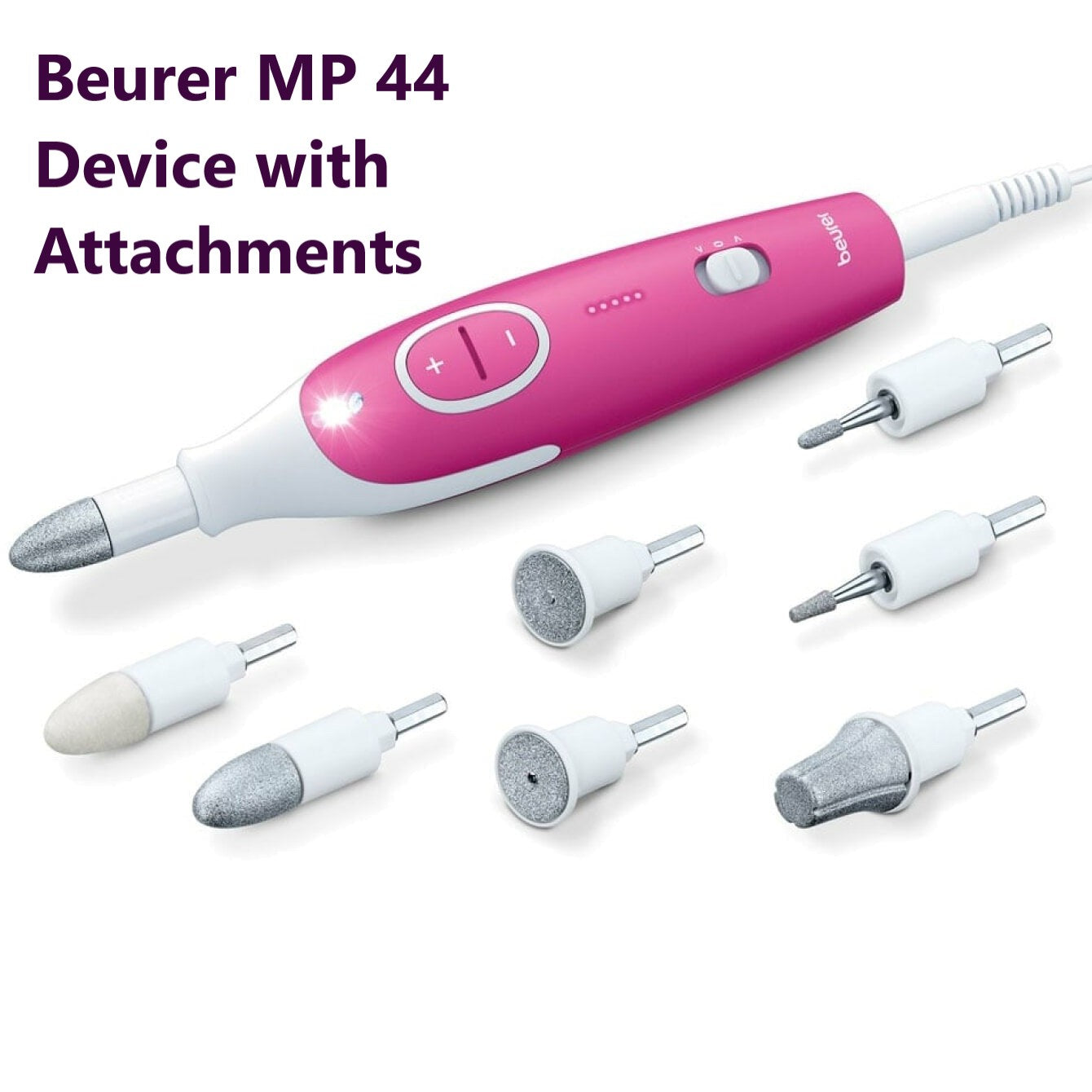 Beurer Replacement Spare Set of 7 Attachments for MP 42 & MP 44 Electric Manicure & Pedicure Nail Tool Set