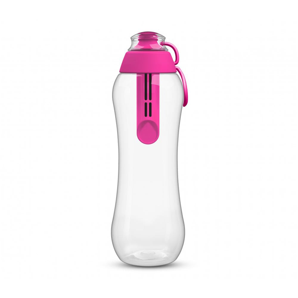 PearlCo Germany Water Bottle & Integrated Purifying Water Filter Cartridge 0,5L Pink
