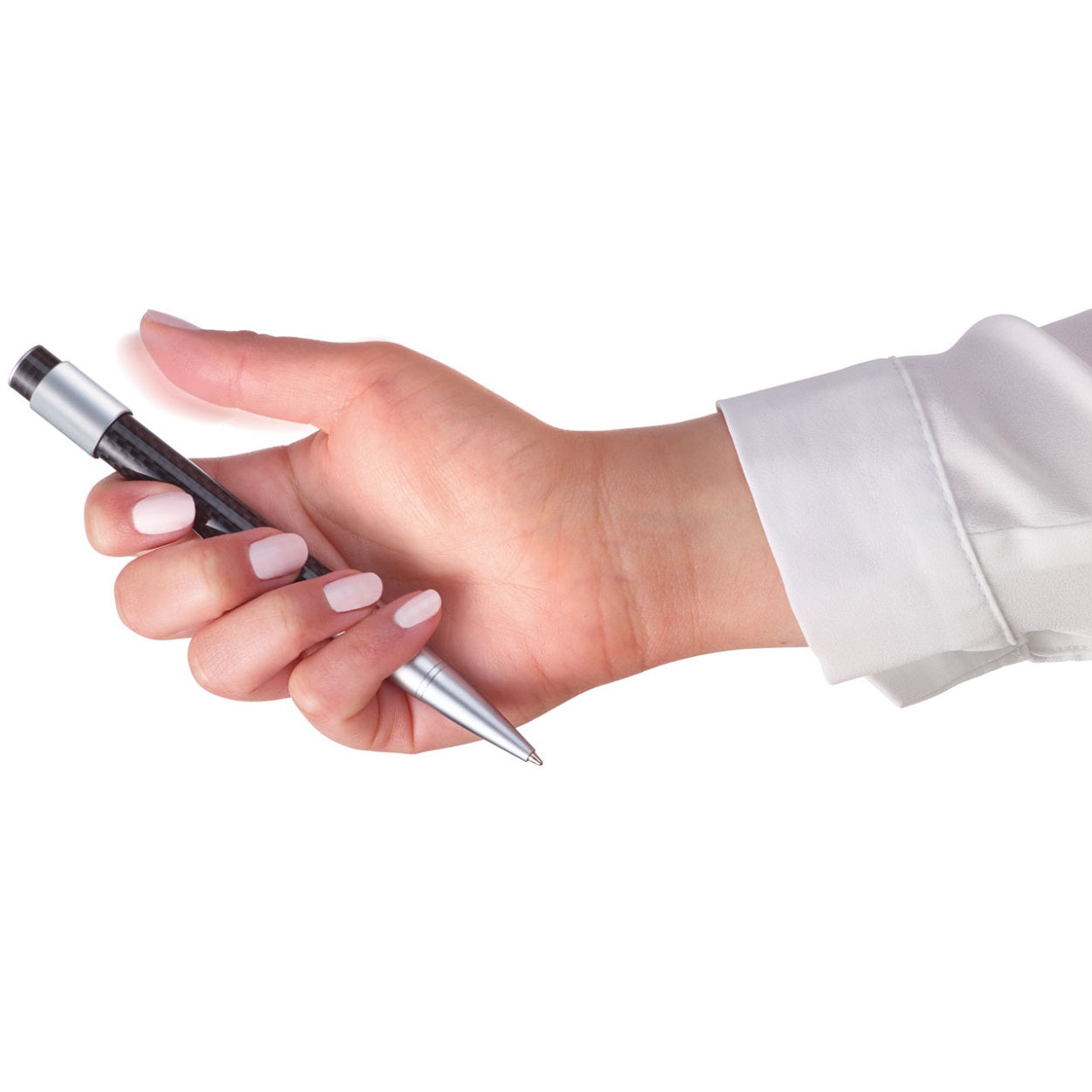 TROIKA Ballpoint Pen with Rotating Metal Ring for Stress Relief