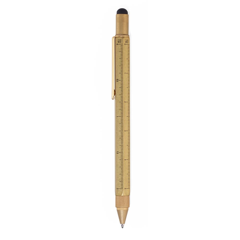 Troika Multitasking ballpoint pen "CONSTRUCTION" (Antique Brass)