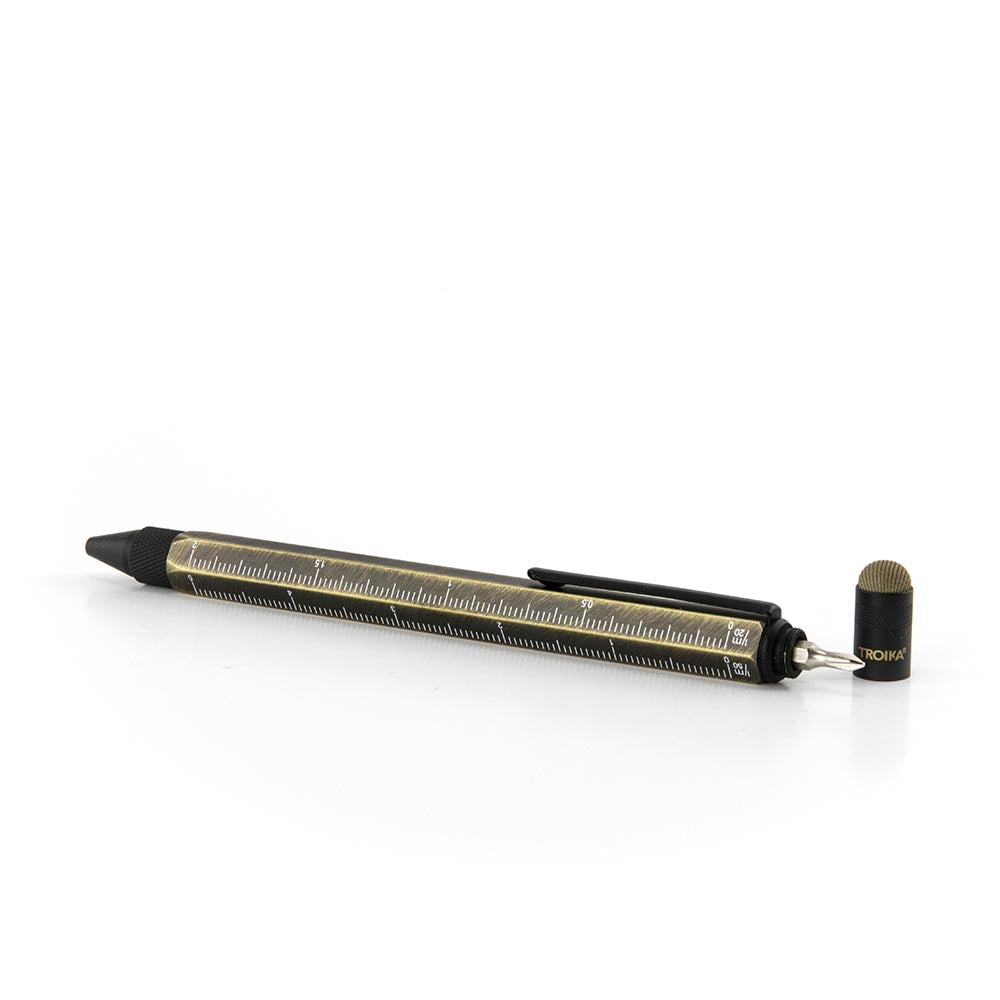 Troika Multitasking ballpoint pen "CONSTRUCTION" (Antique Gold)