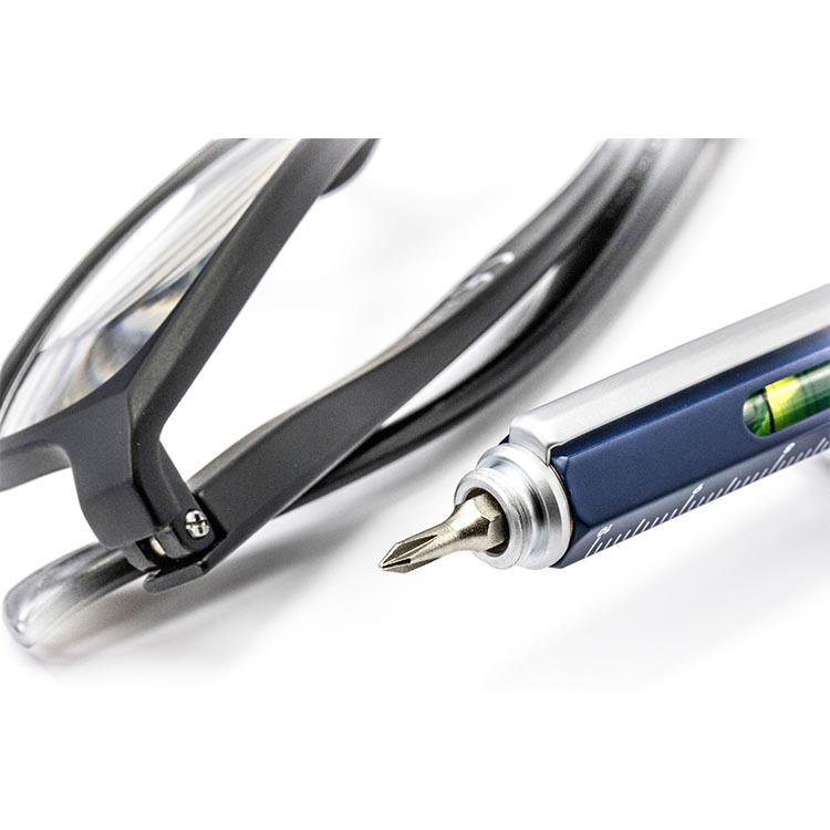 Troika Multitasking ballpoint pen "CONSTRUCTION" (Blue Silver)
