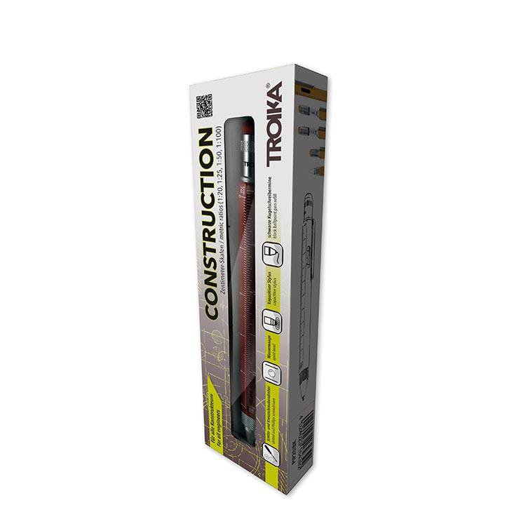 Troika Multitasking ballpoint pen "CONSTRUCTION" (Red Silver)