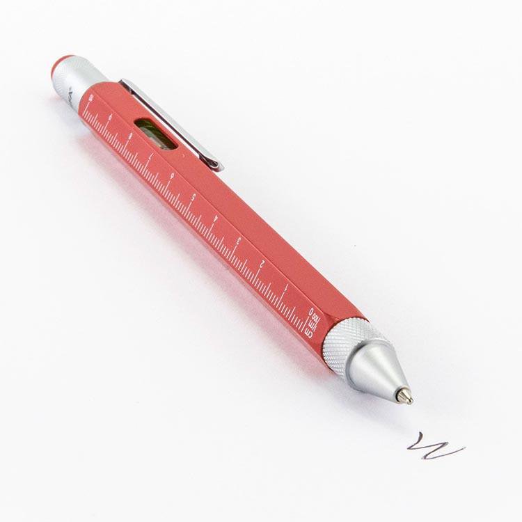Troika Multitasking ballpoint pen "CONSTRUCTION" (Red Silver)