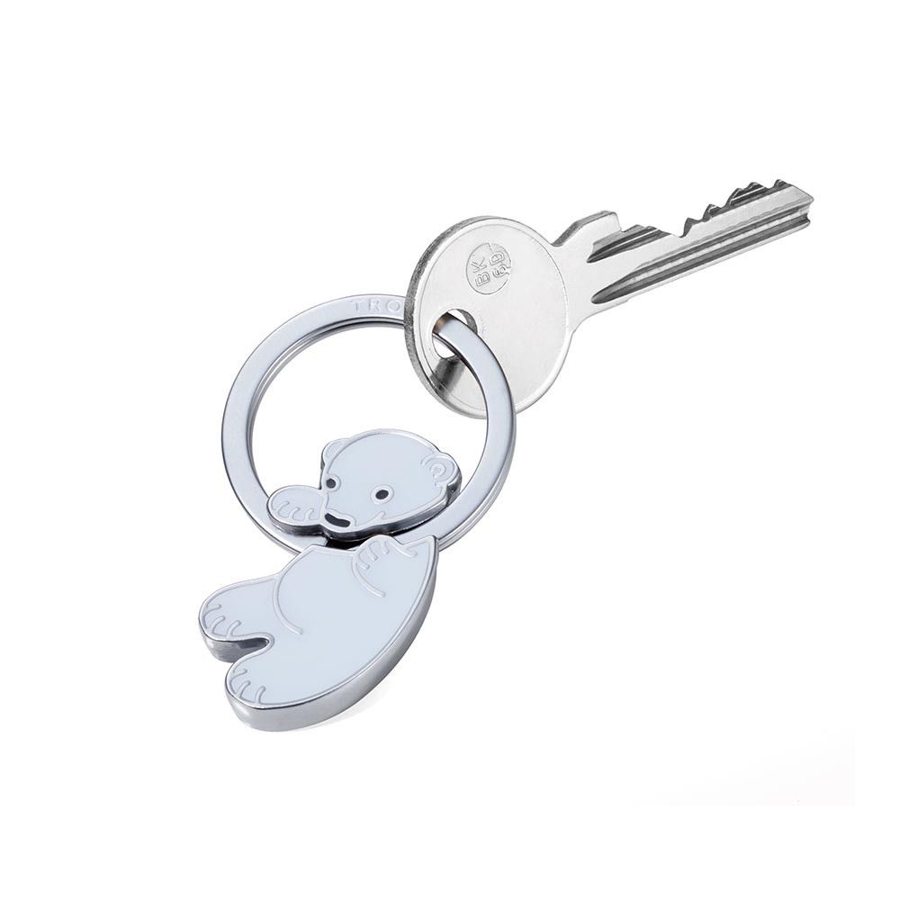 TROIKA Keyring POLAR BEAR BABY for The National Geographic Society