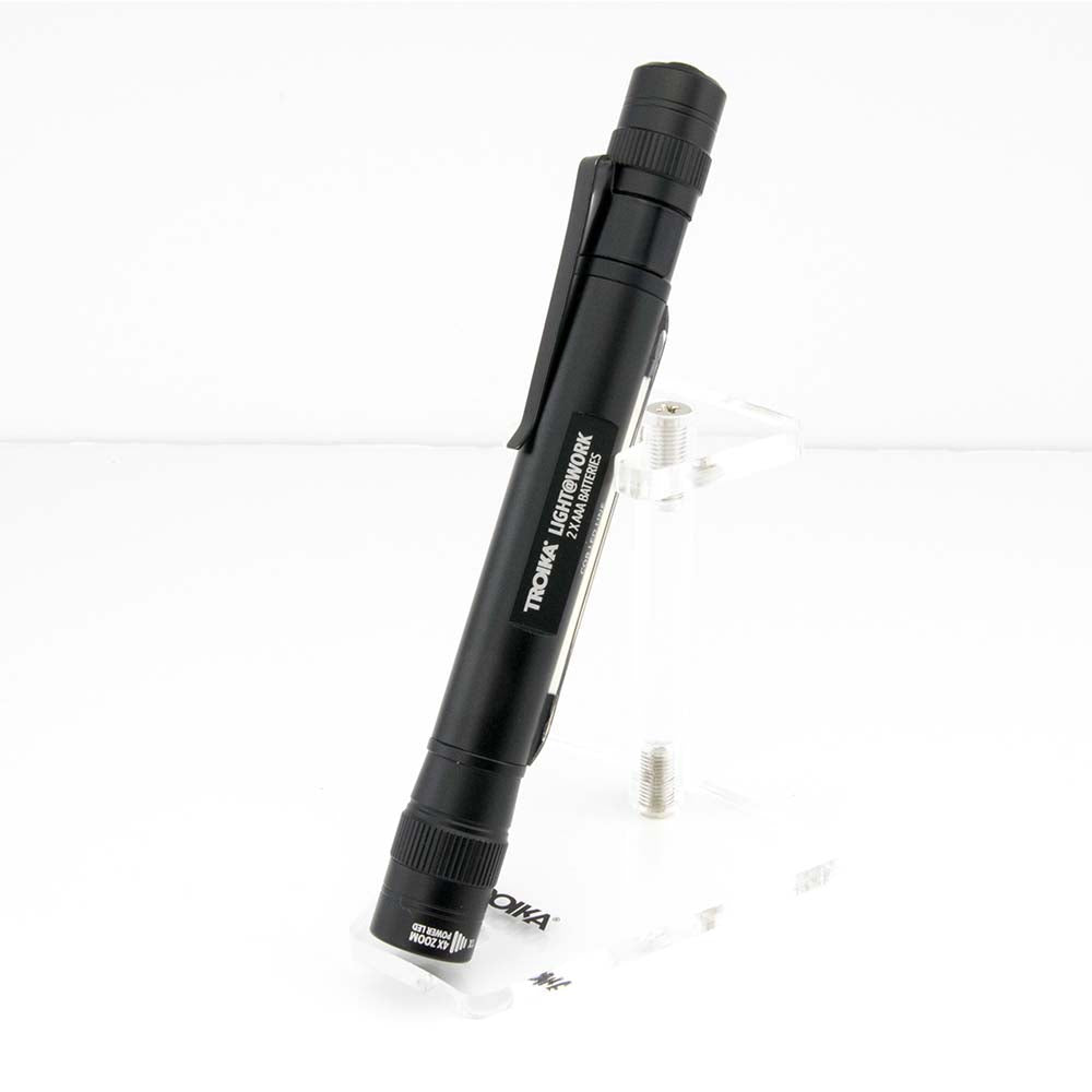 TROIKA 4-in-1 Super Bright LED Torch with Zoom Focus - Black