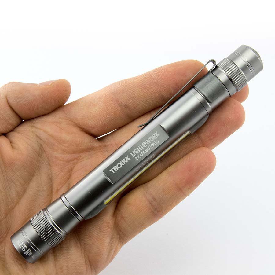 TROIKA 4-in-1 Super Bright LED Torch with Zoom Focus - Silver