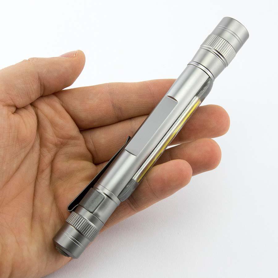 TROIKA 4-in-1 Super Bright LED Torch with Zoom Focus - Silver