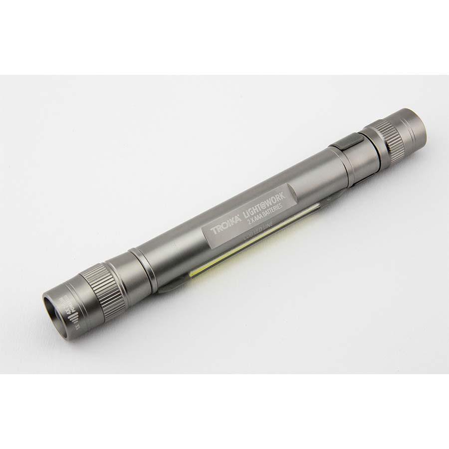 TROIKA 4-in-1 Super Bright LED Torch with Zoom Focus - Silver